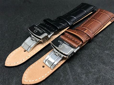 custom omega watch straps|omega 20mm leather strap.